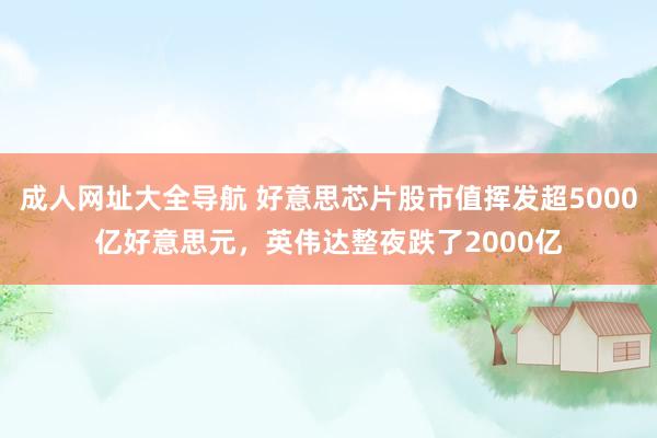 成人网址大全导航 好意思芯片股市值挥发超5000亿好意思元,英伟达整夜跌了2000亿