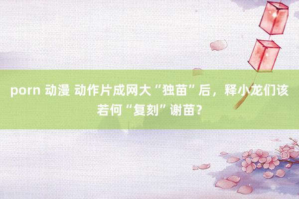porn 动漫 动作片成网大“独苗”后,释小龙们该若何“复刻”谢苗?
