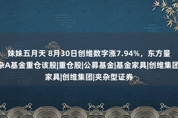 妹妹五月天 8月30日创维数字涨7.94%,东方量化多战略夹杂A基金重仓该股|重仓股|公募基金|基金家具|创维集团|夹杂型证券