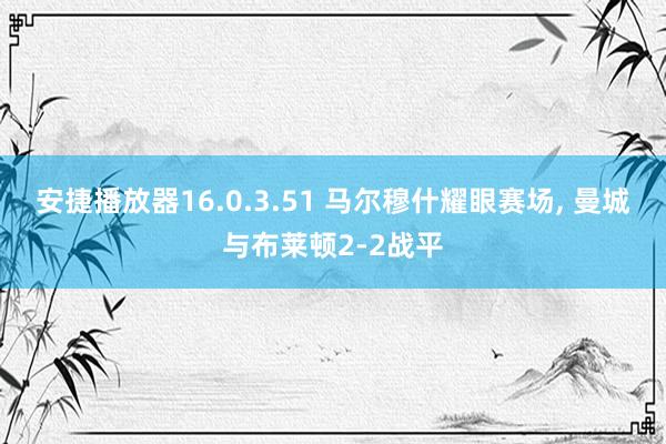 安捷播放器16.0.3.51 马尔穆什耀眼赛场, 曼城与布莱顿2-2战平
