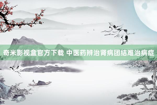 奇米影视盒官方下载 中医药辨治肾病团结难治病症