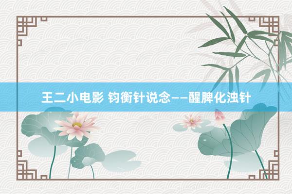王二小电影 钧衡针说念——醒脾化浊针