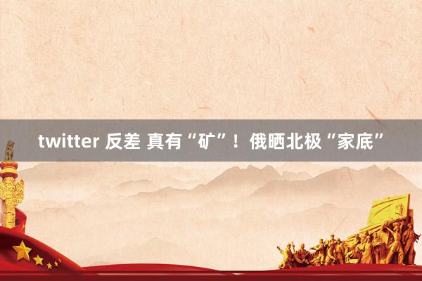 twitter 反差 真有“矿”!俄晒北极“家底”