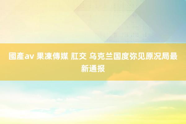 國產av 果凍傳媒 肛交 乌克兰国度弥见原况局最新通报